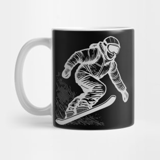 Hand Drawn Snowboarding Mug